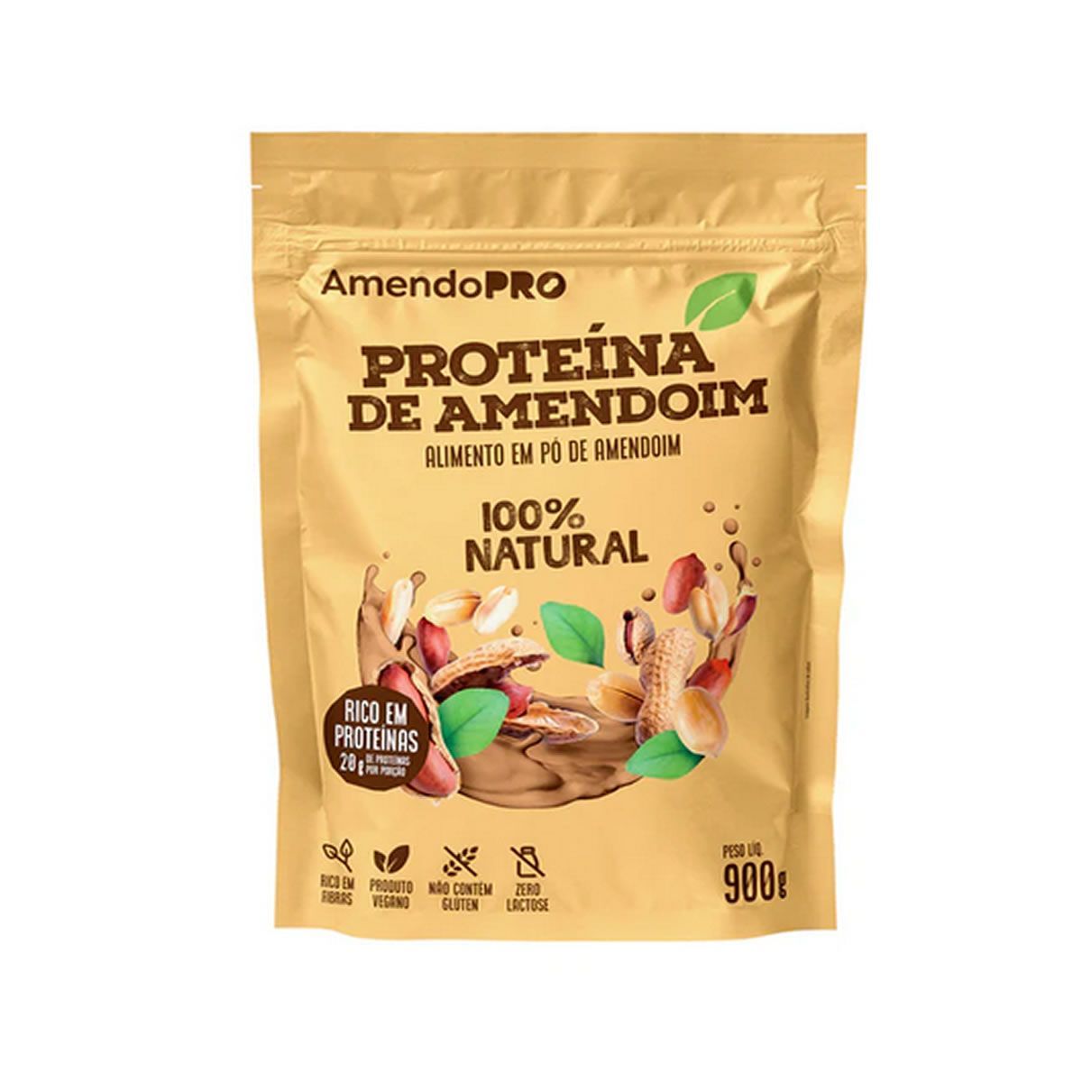 Proteina de Amendoim - 900g Refil Natural - AmendoPro