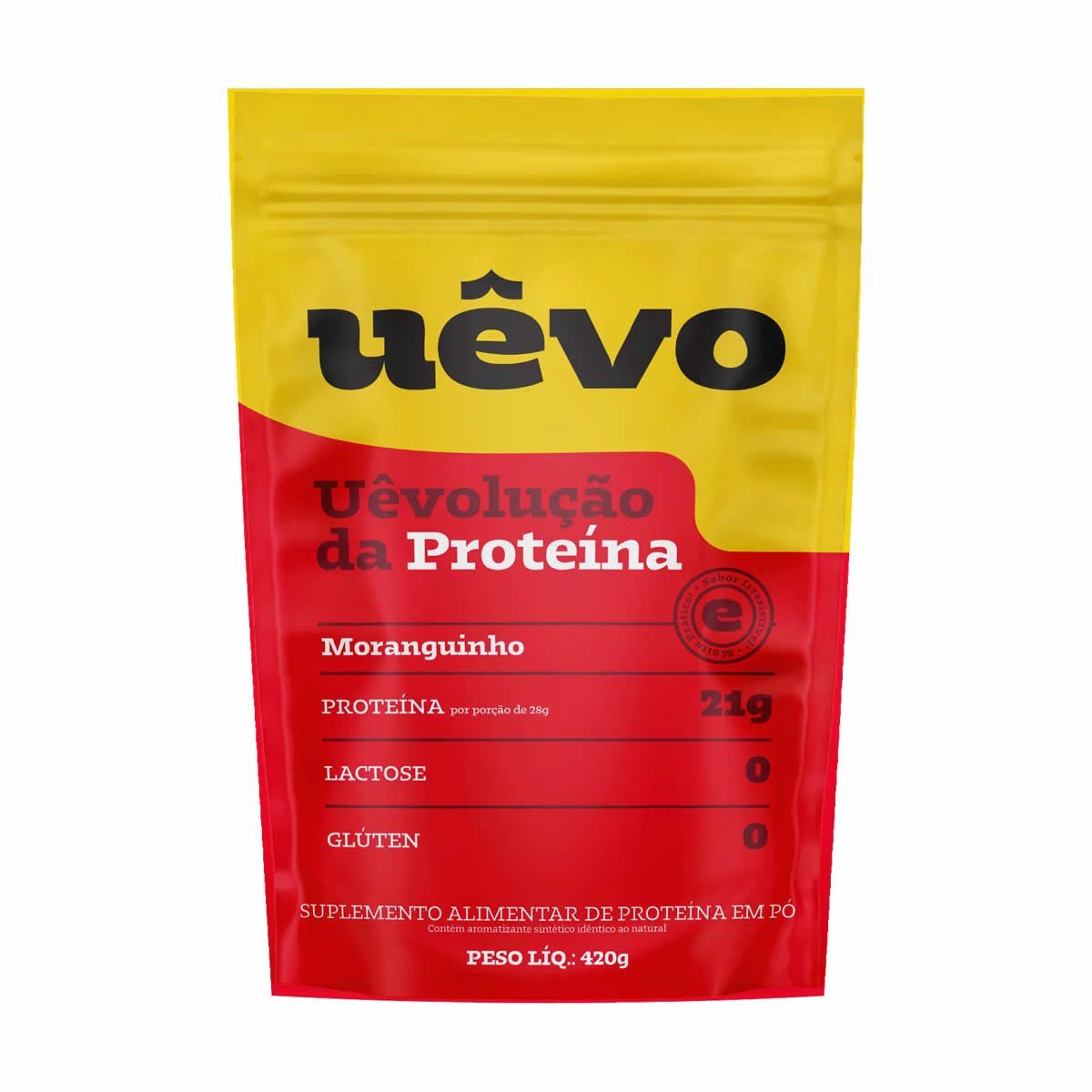 Prote�na U�vo - 420g Refil Morango - U�vo