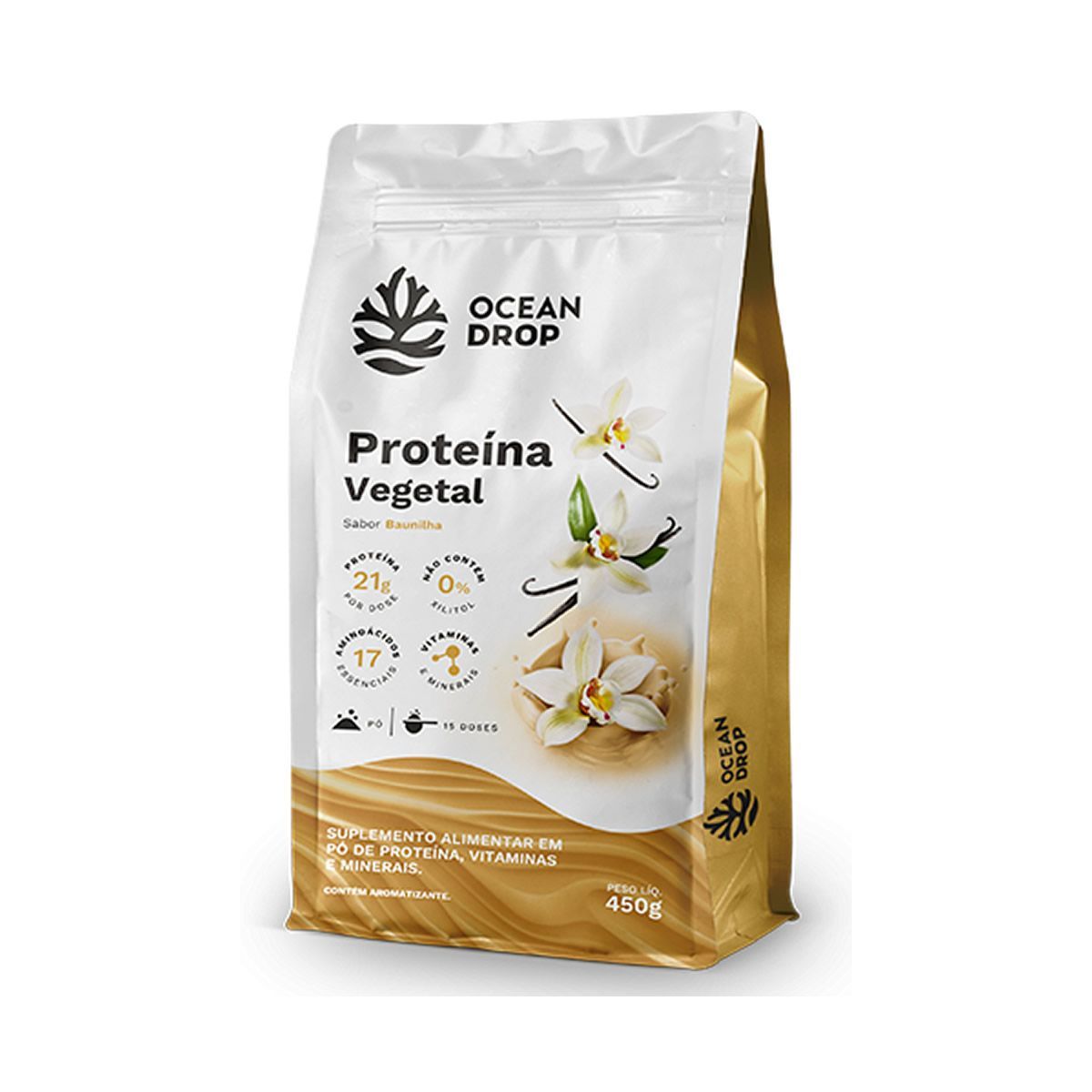 Prote�na Vegetal - 450g Baunilha - Ocean Drop