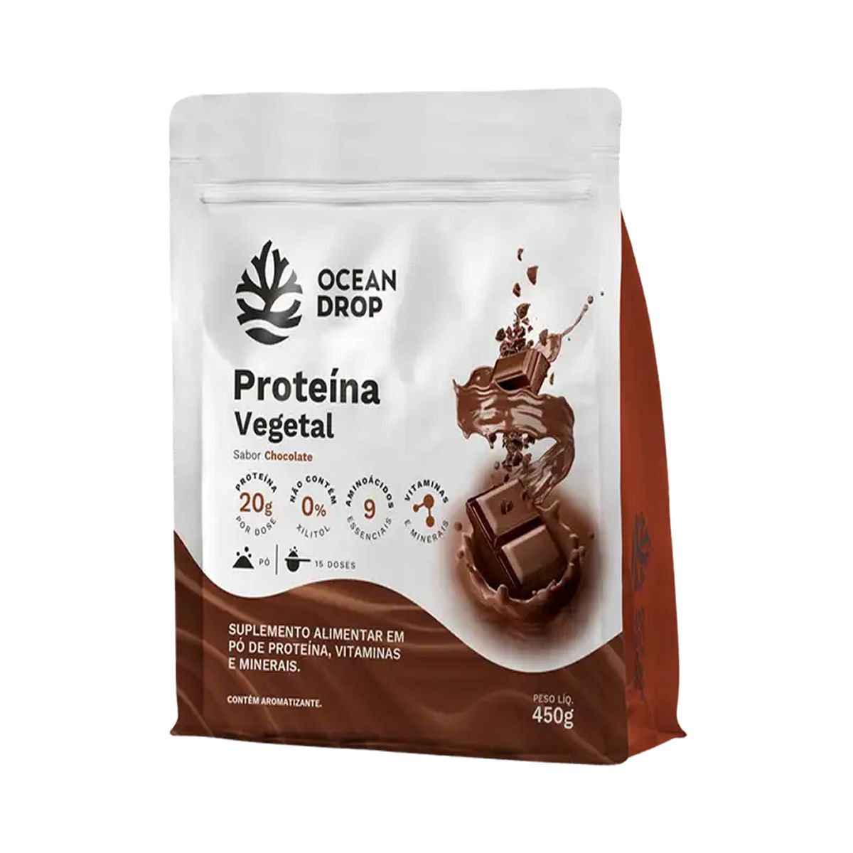 Prote�na Vegetal - 450g Chocolate - Ocean Drop