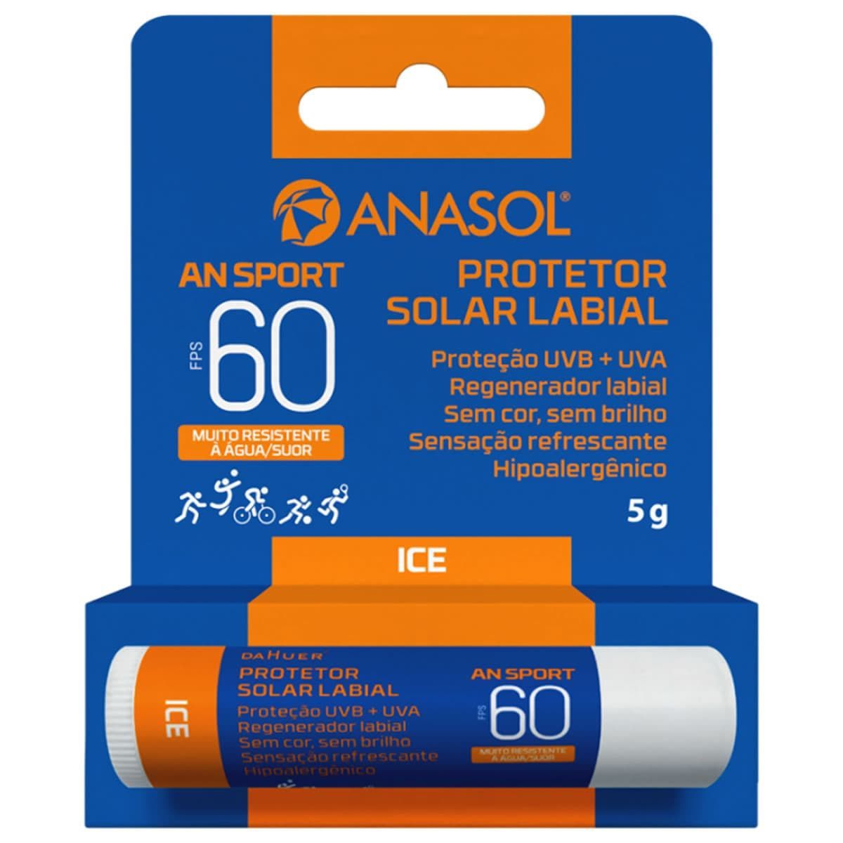 Protetor Labial An Sport FPS 60 - 5g Ice - Anasol