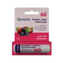 Protetor Labial FPS 60 - 5g A�a� com Morango - Anasol