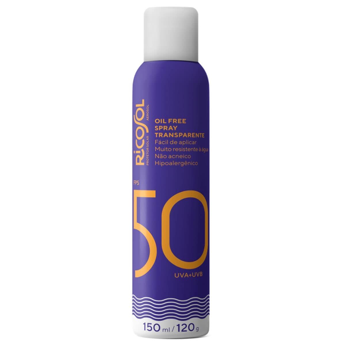 Protetor Solar Corporal Aerosol - 120g FPS 50 - Ricosol