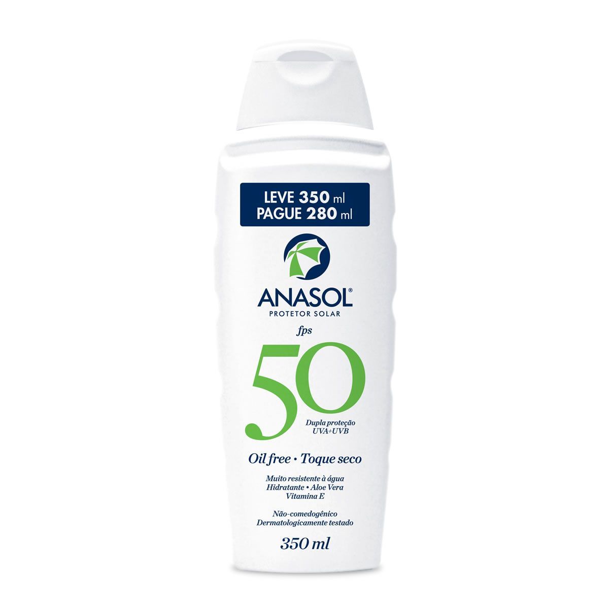 Protetor Solar Corporal Lo��o Toque Seco - 350 ml FPS 50 - Anasol*** Data Venc. 31/01/2024