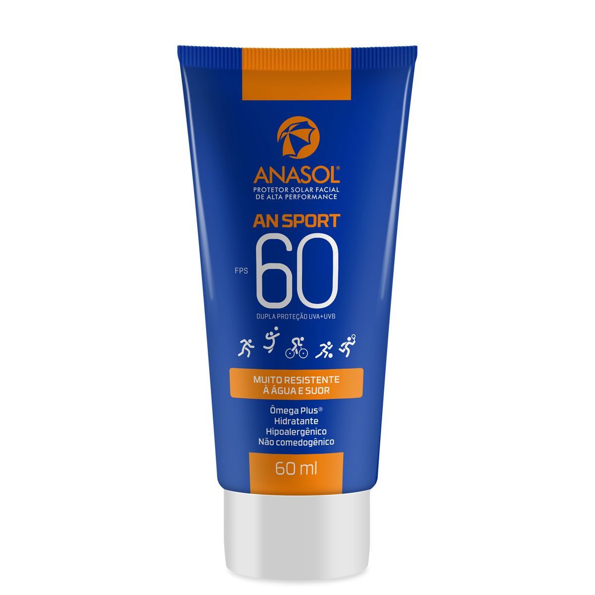 Protetor Solar Facial An Sport - 60ml FPS 60 - Anasol