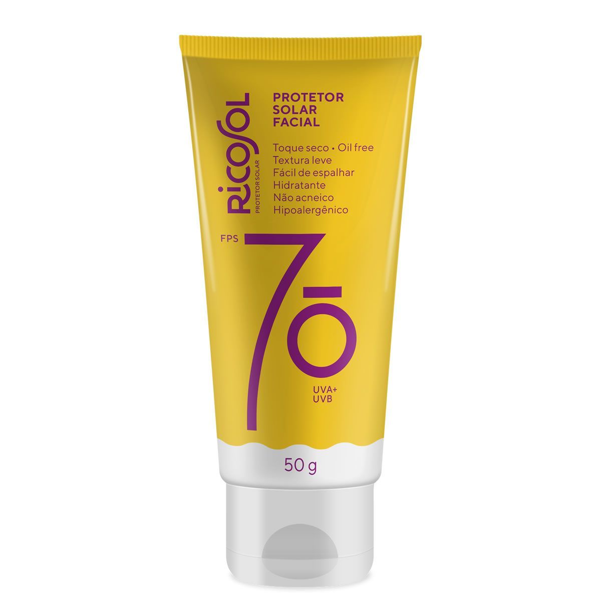 Protetor Solar Facial Toque Seco - 50g FPS 70 - Ricosol