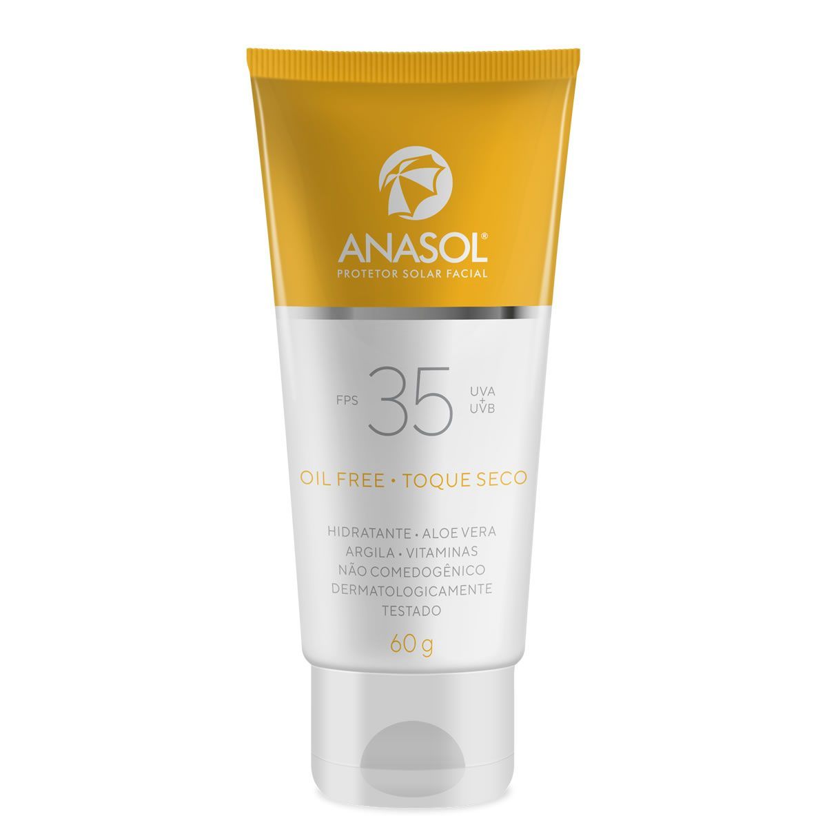 Protetor Solar Facial Toque Seco - 60g FPS 35 - Anasol