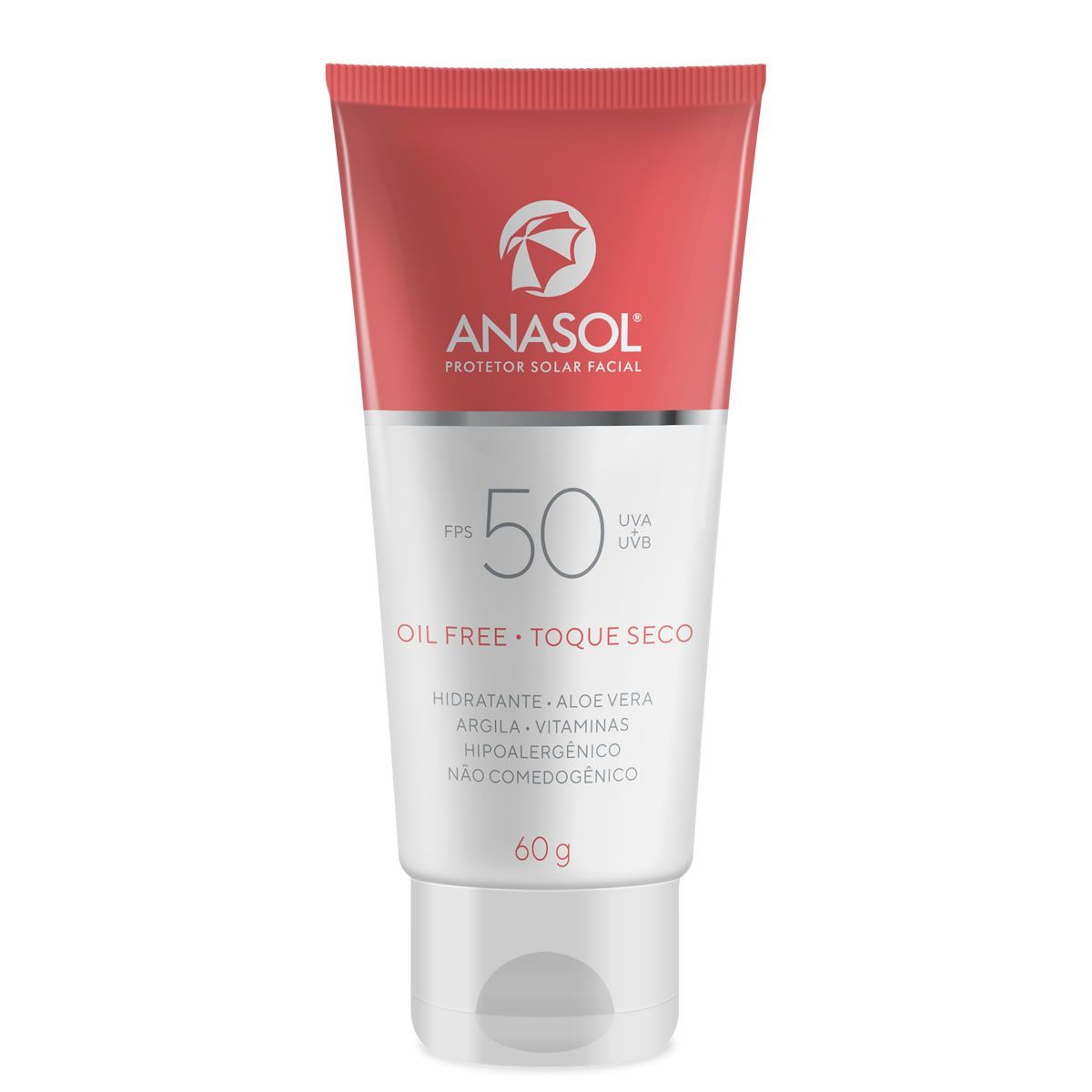 Protetor Solar Facial Toque Seco - 60g FPS 50 - Anasol
