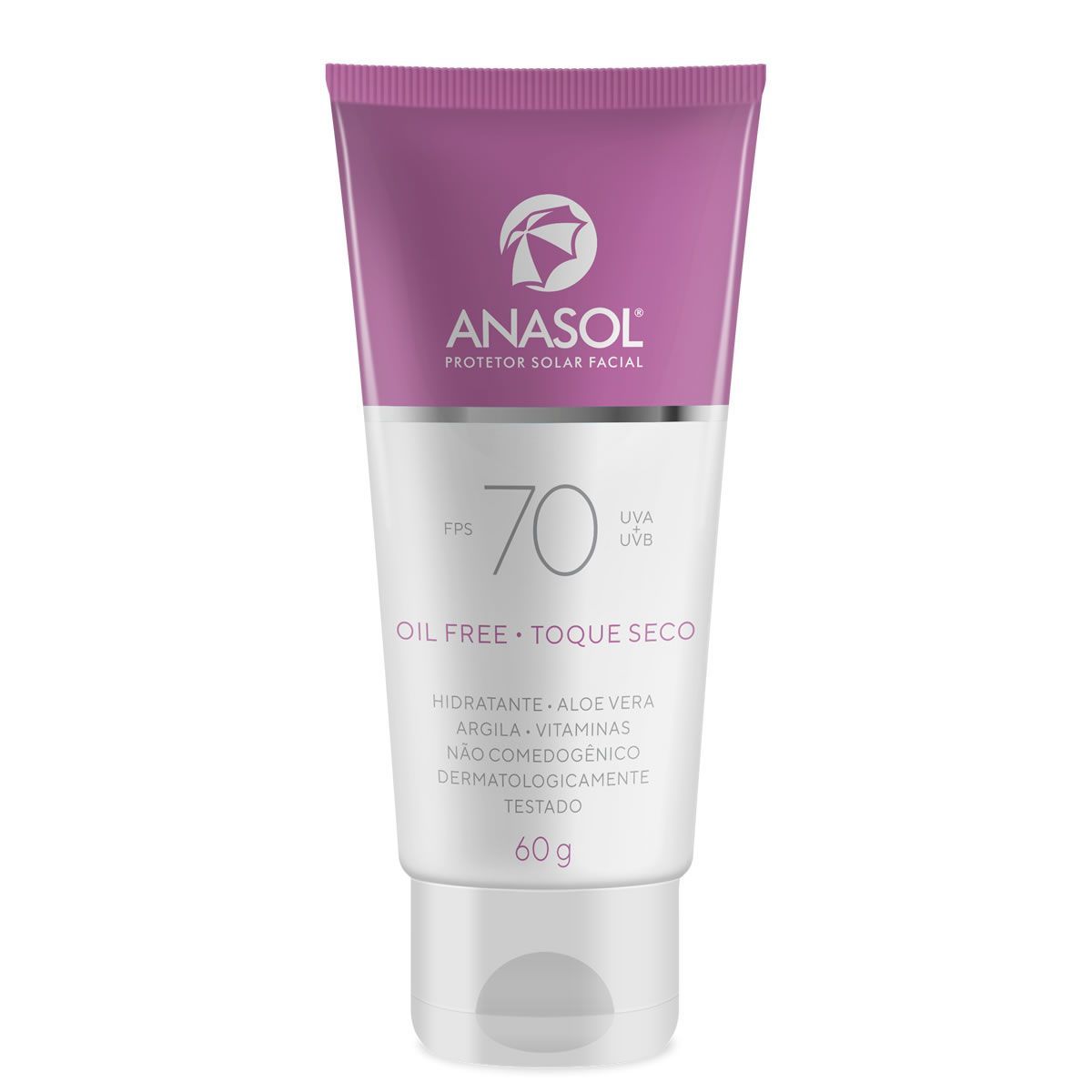Protetor Solar Facial Toque Seco - 60g FPS 70 - Anasol