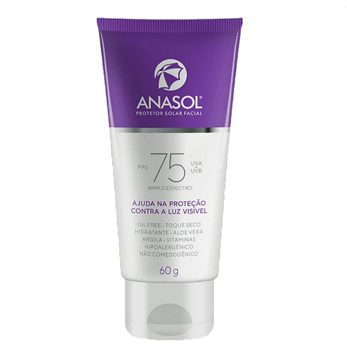 Protetor Solar Facial Toque Seco - 60g FPS 75 - Anasol