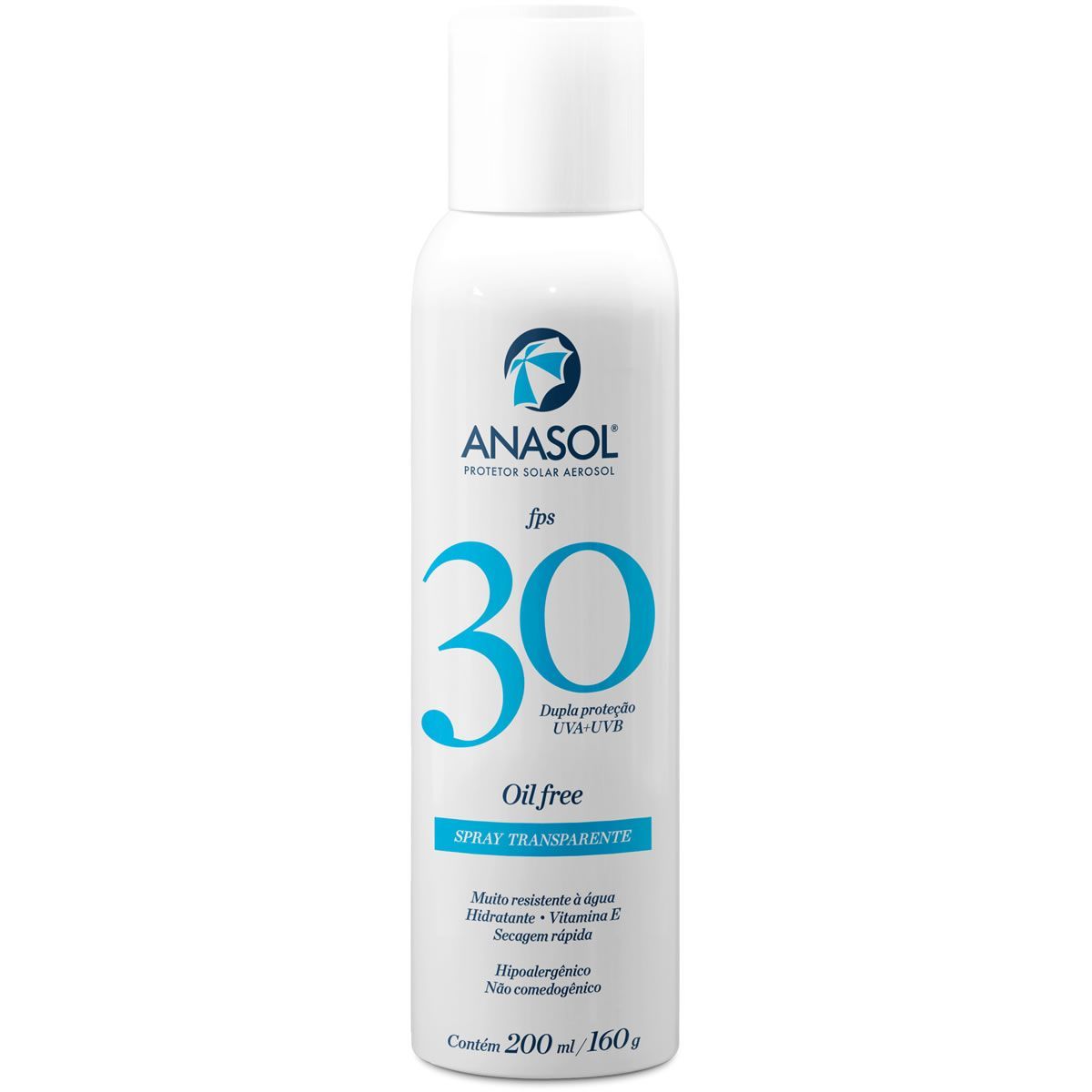 Protetor Solar Aerosol Transparente - 200ml FPS 30 - Anasol