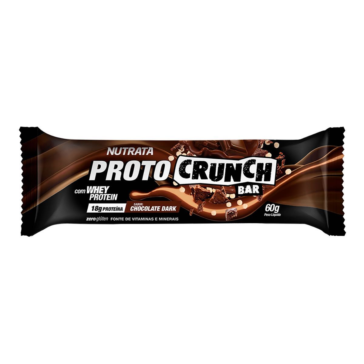 Proto Crunch Bar - 1  Barra de 60g Chocolate Dark - Nutrata