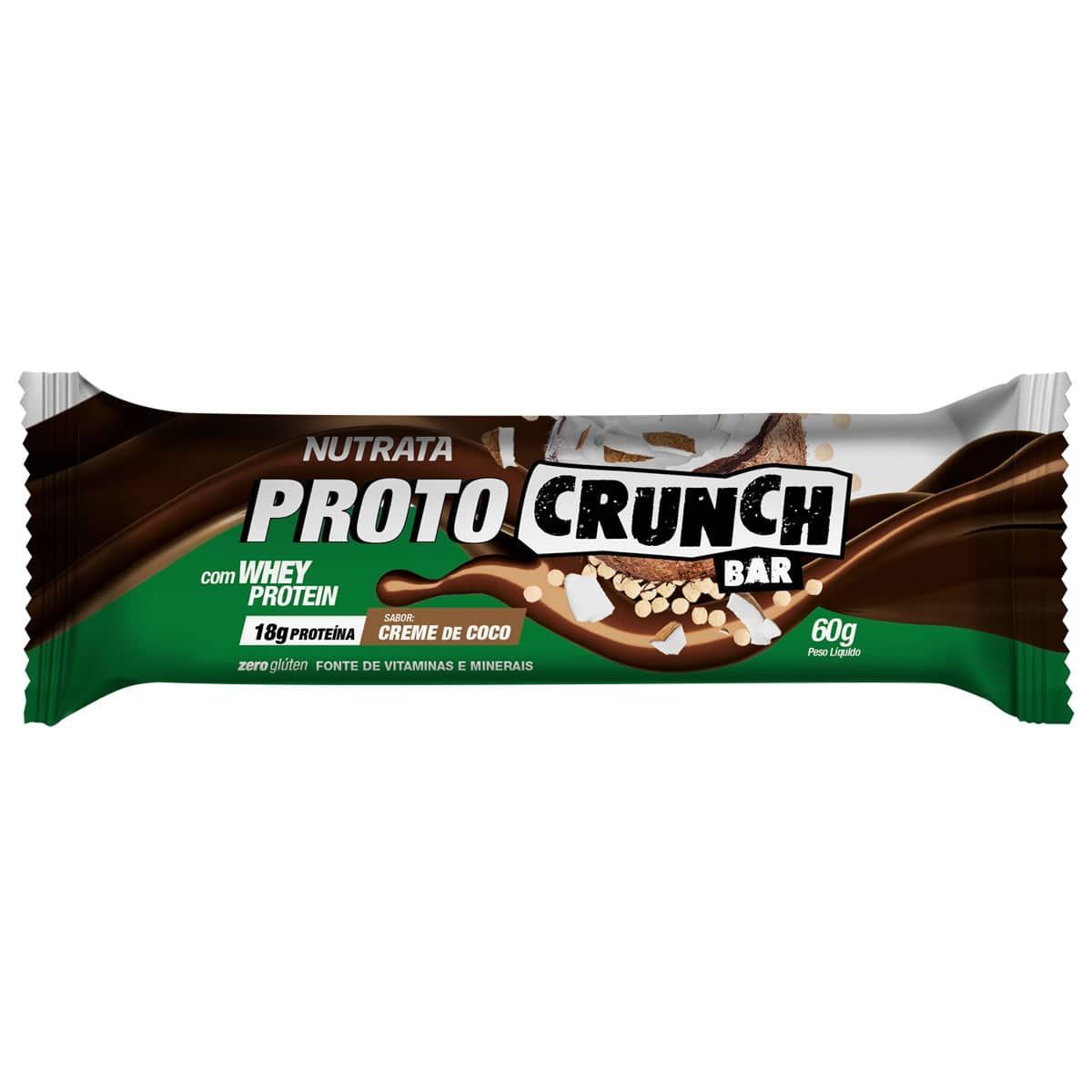 Proto Crunch Bar - 1 Barra de 60g Creme de Coco - Nutrata*** Data Venc. 28/02/2023