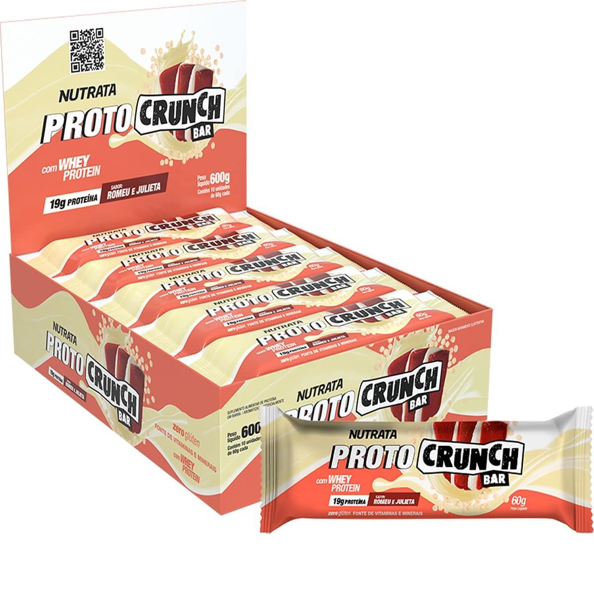 Proto Crunch Bar - 10 Barras de 60g Romeu e Julieta - Nutrata