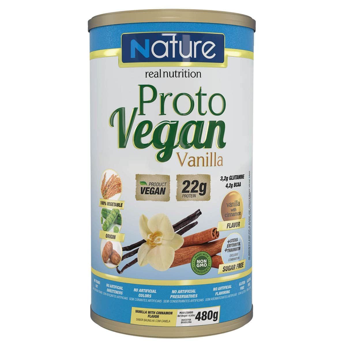 Proto Vegan - 480g Baunilha com Canela - Nutrata