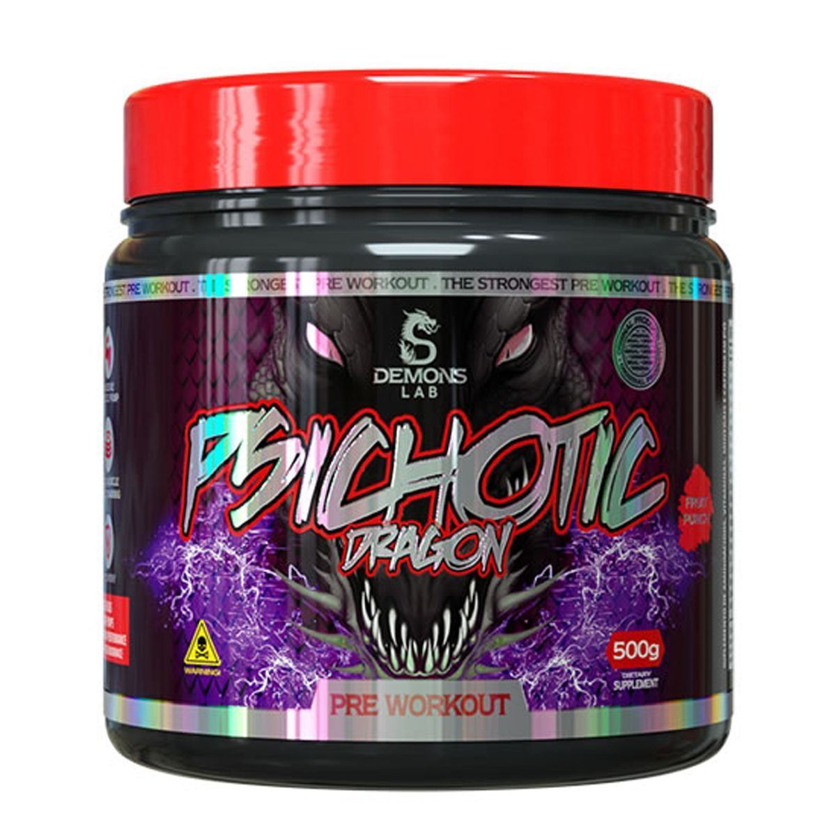 Psichotic Dragon Pre Workout - 500g Fruit Punch - Demons Lab
