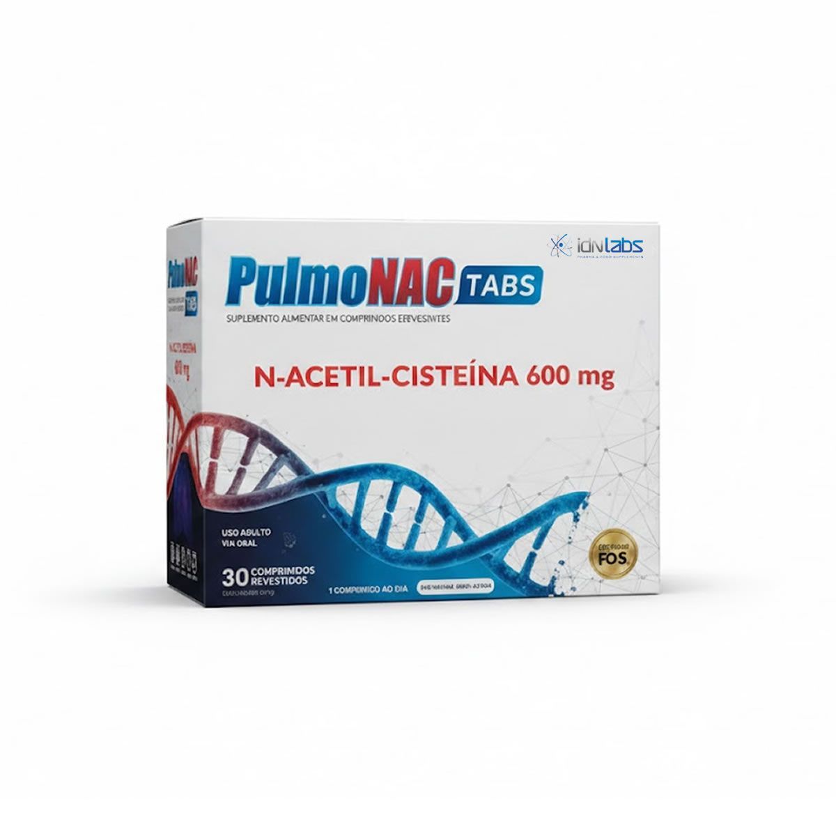 Pulmonac Tabs N-Acetil-Cisteina 600mg - 30 Comprimidos - IDN Labz