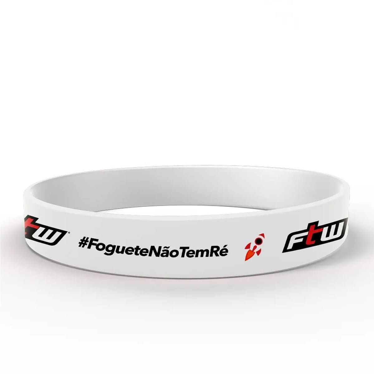 Pulseira de Silicone Branca - Foguete N�o Tem R� - FTW