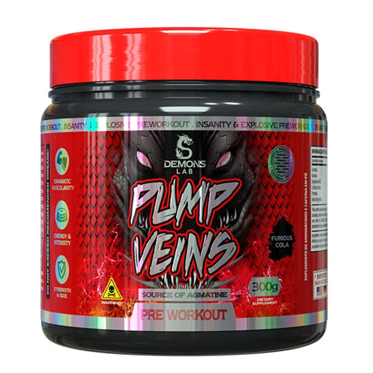 Pump Veins Pre Workout - 300g Furious Cola - Demons Lab