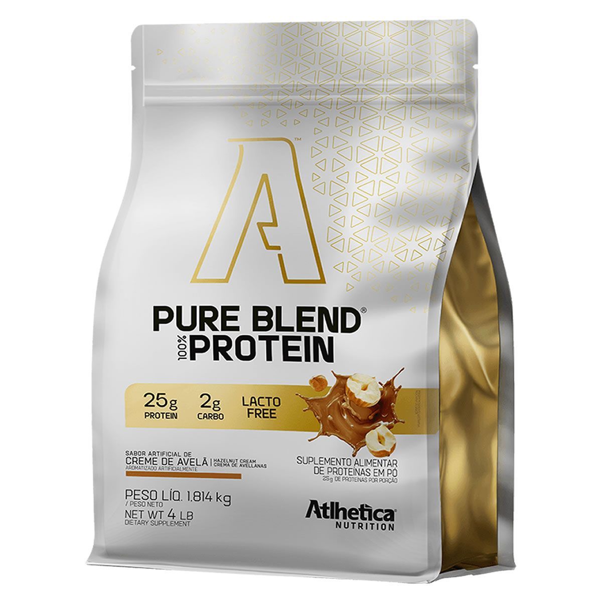 Pure Blend 100% Protein Lacto-free - 1814g Refil Creme de Avel� - Atlh�tica Nutrition