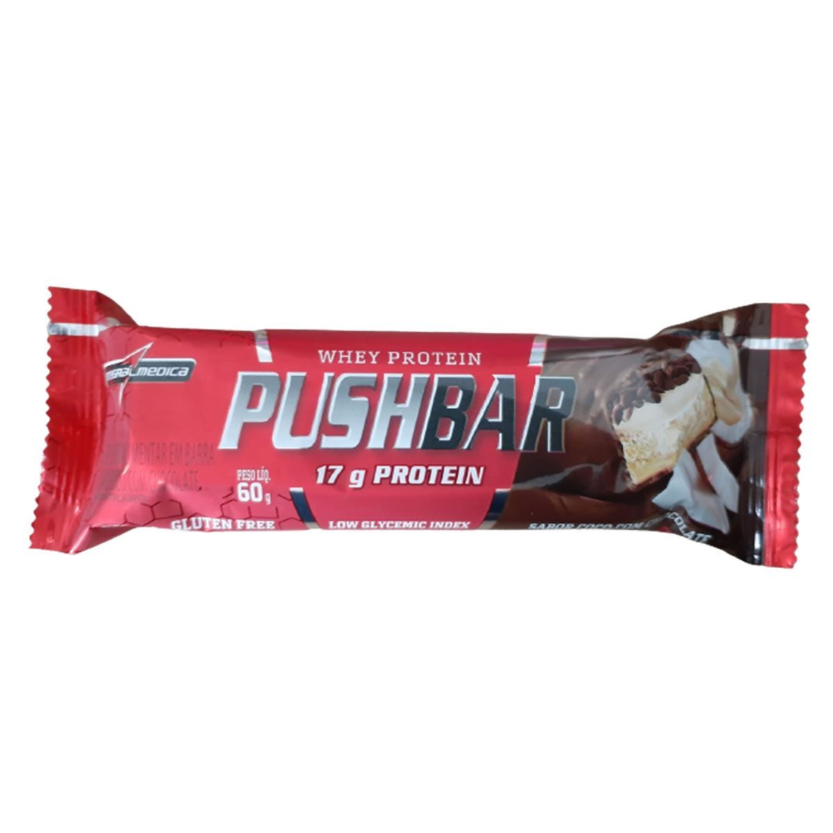Push Bar Protein - 1 Unidade 60g Coco  - IntegralM�dica