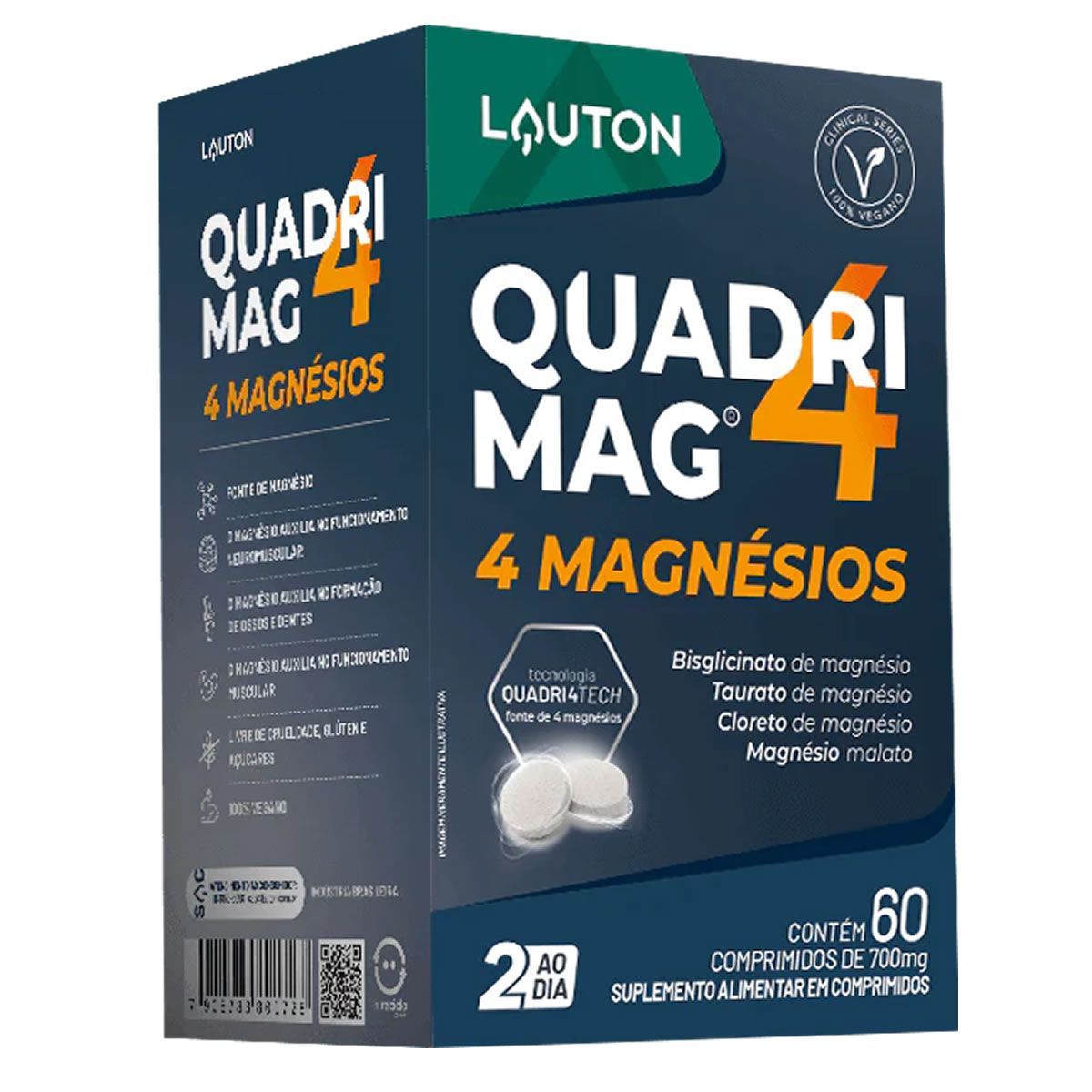 QUADRIMAG 4 Magn�sios - 60 Comprimidos - Lauton Nutrition