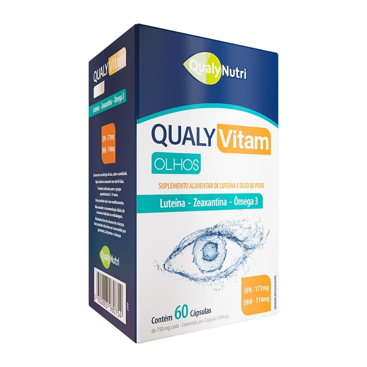 Qualy Vitam Olhos - 60 C�psulas - QualyNutri*** Data Venc. 25/01/2024