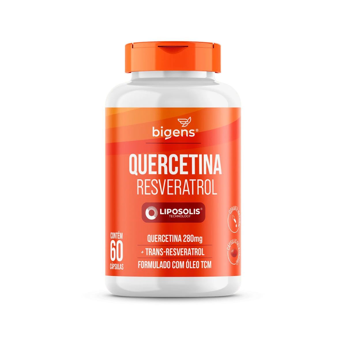 Quercetina Resveratrol Liposolis - 60 C�psulas - Bigens