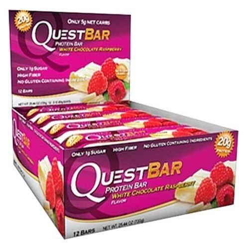 QuestBar Protein - Cx 12 barras 60g - White Chocolate Raspberry - Quest Nutrition