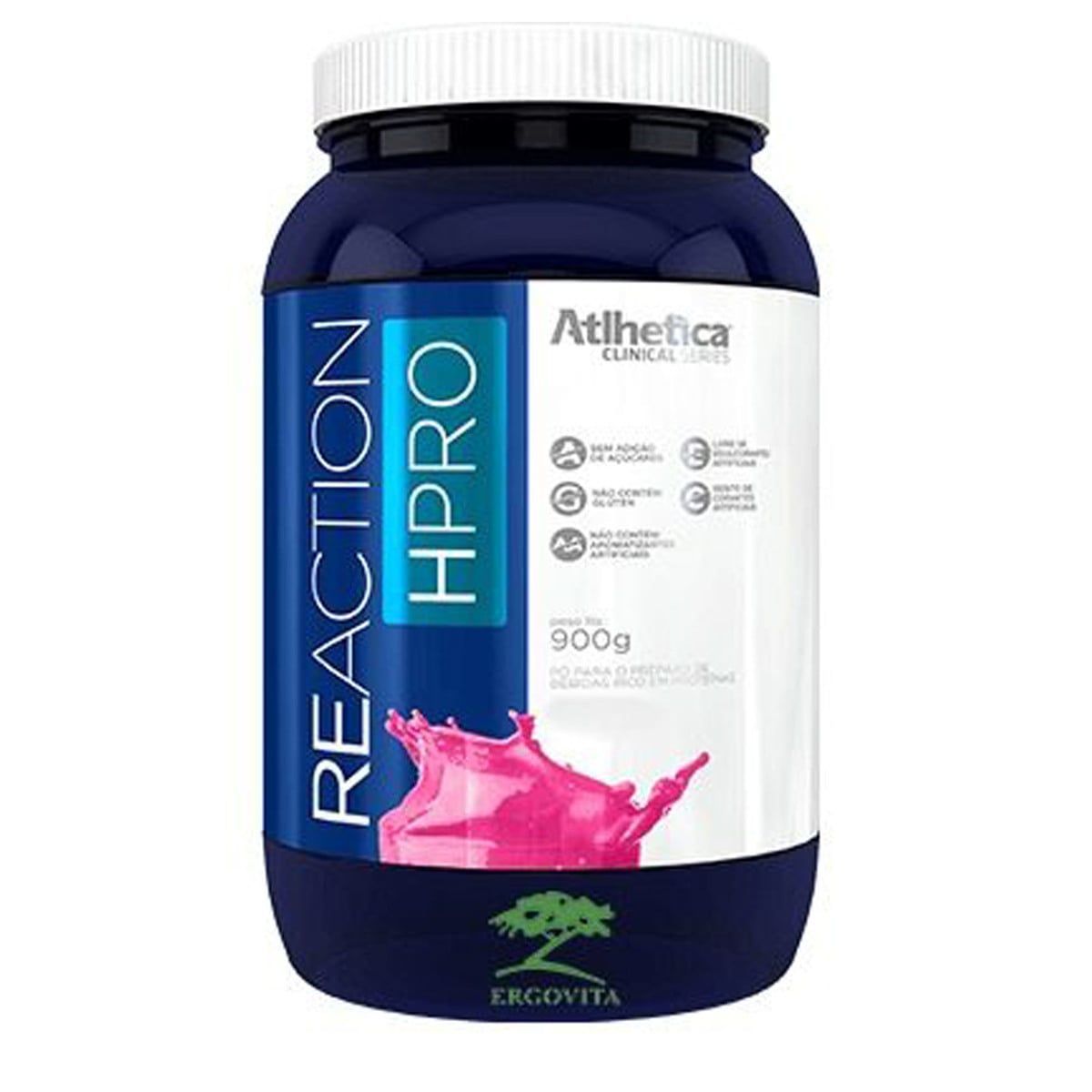 Reaction HPRO - 900g Morango - Atlhetica Nutrition