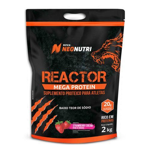 Reactor Mega Protein - 2000g Creme de Morango - NeoNutri