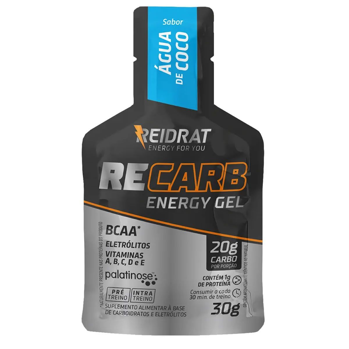 Recarb Energy Gel - 1 Sach� de 30g �gua de Coco - Reidrat
