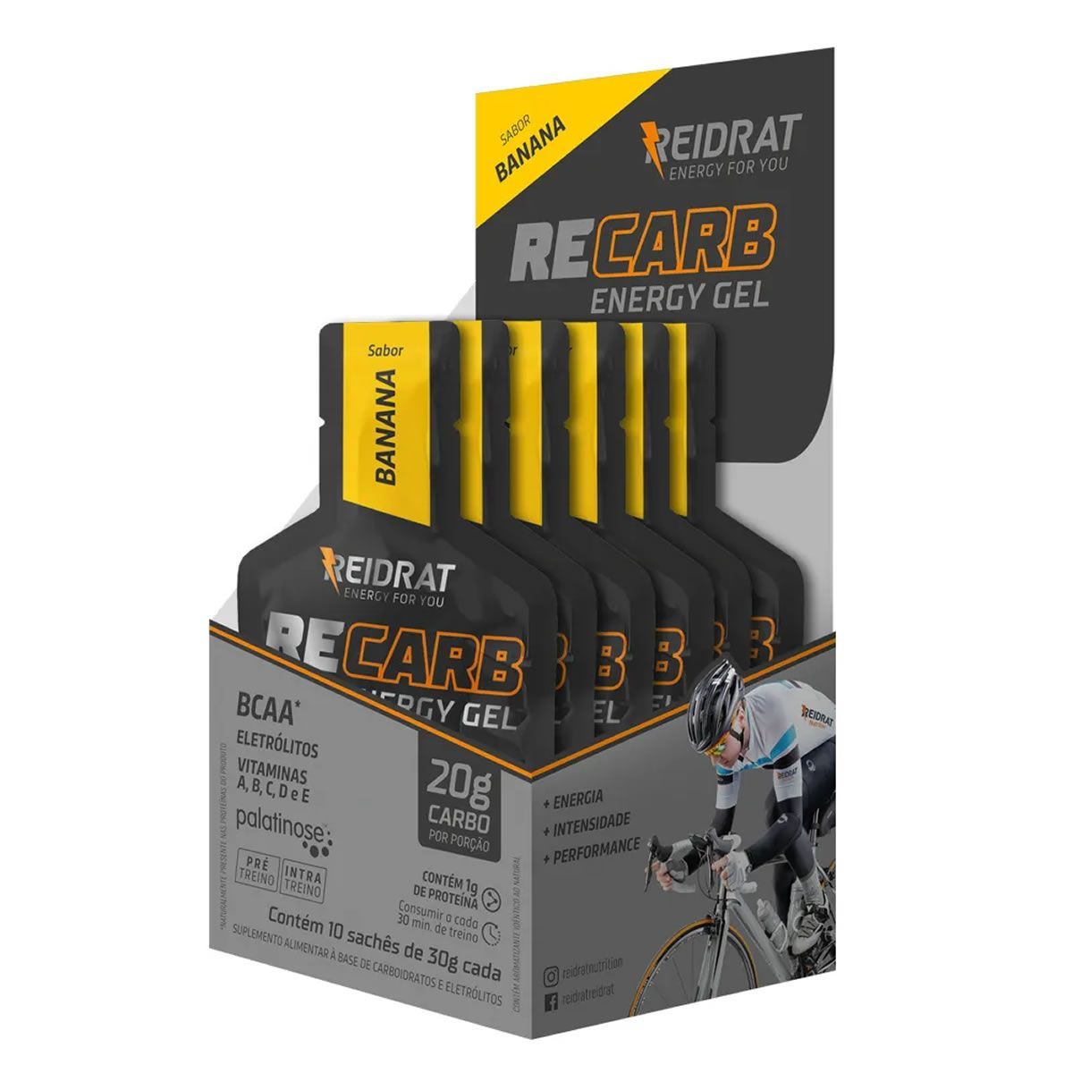 Recarb Energy Gel - 10 Sach�s de 30g Banana - Reidrat