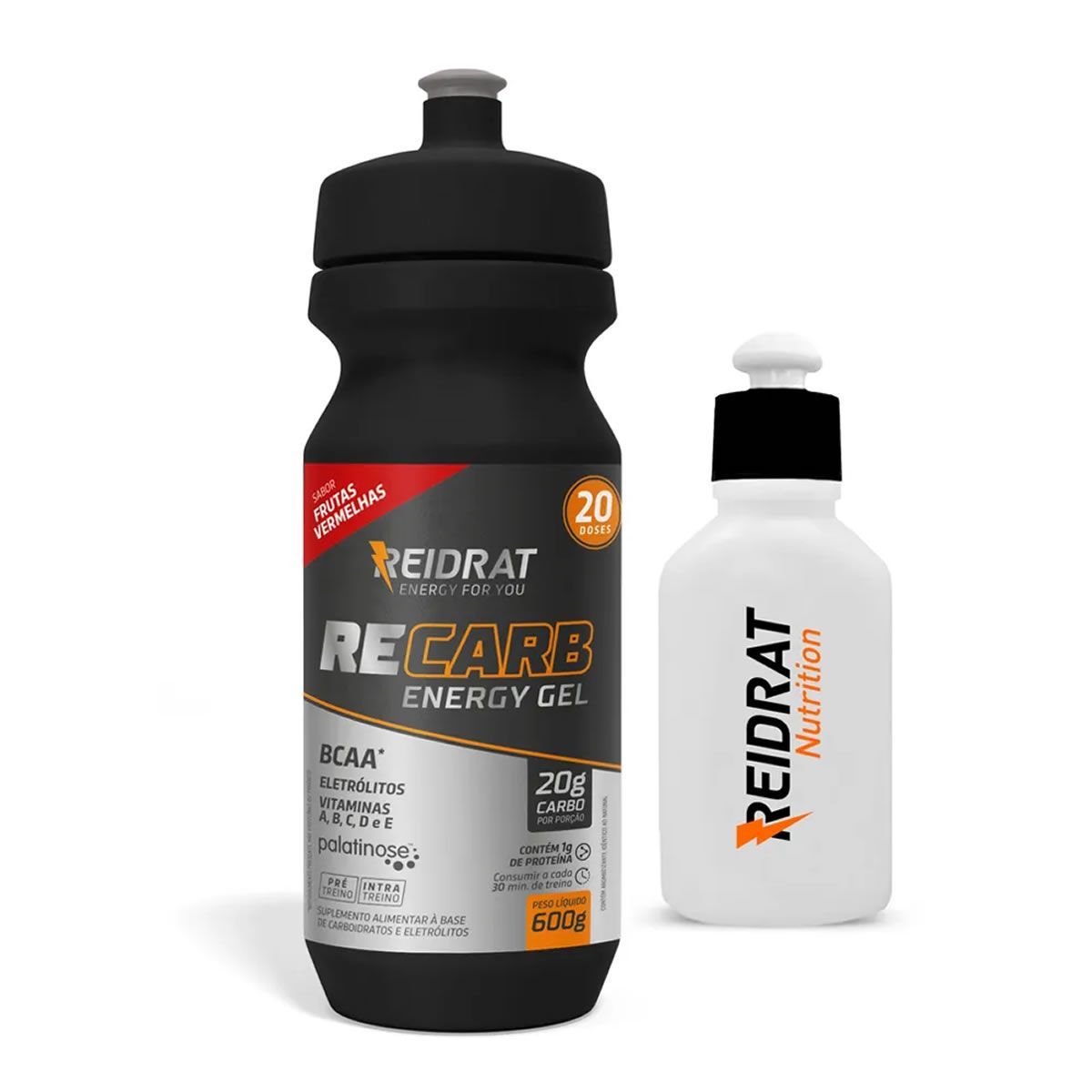 Kit Recarb Energy Gel Squeeze + Mini Squeeze 100 ml - 600g Frutas Vermelhas - Reidrat
