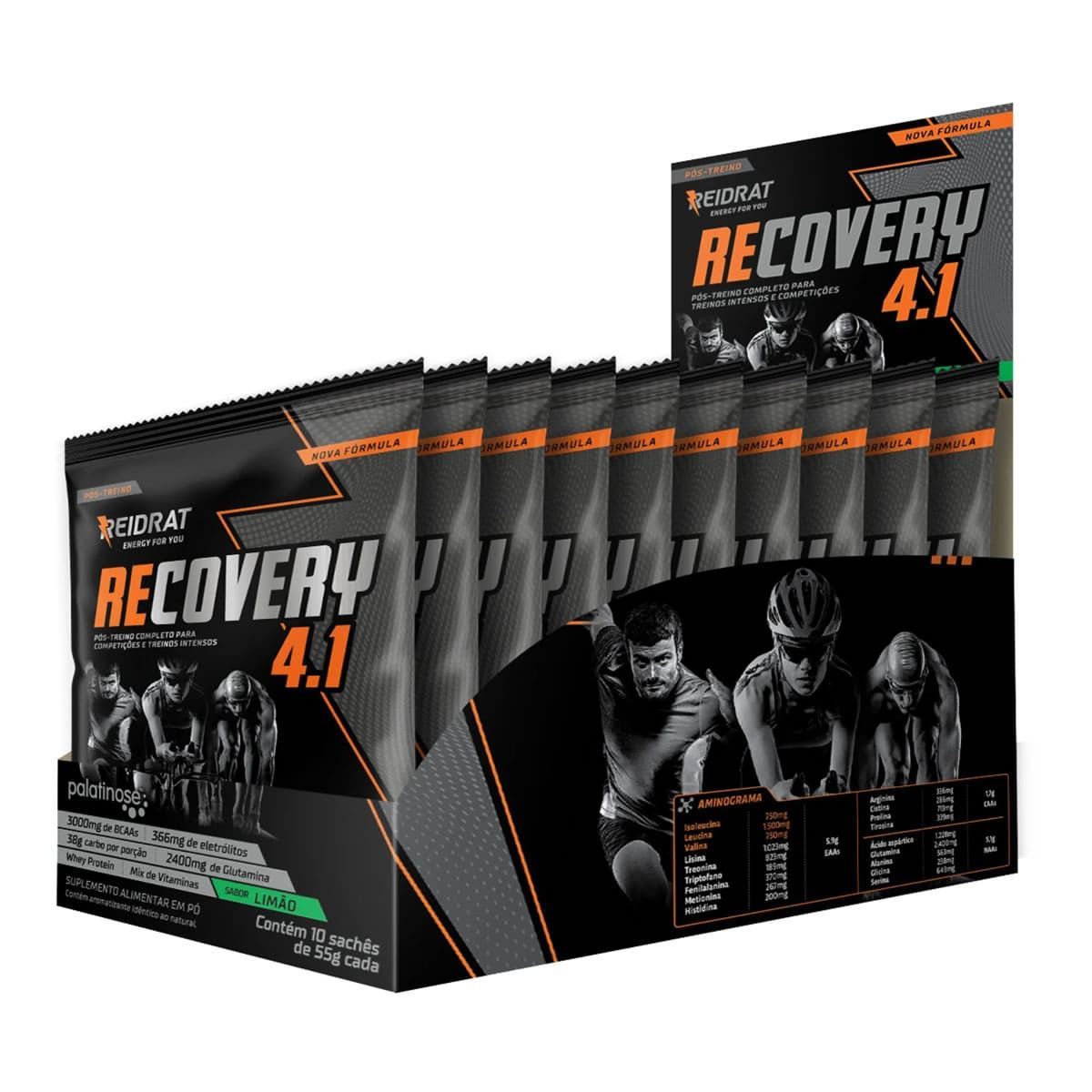 Recovery 4:1 - 10 Sach�s 55g Lim�o - Reidrat