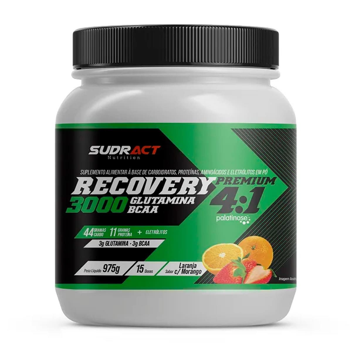 Recovery Premium 4:1 - 975g Laranja e Morango - Sudract Nutrition
