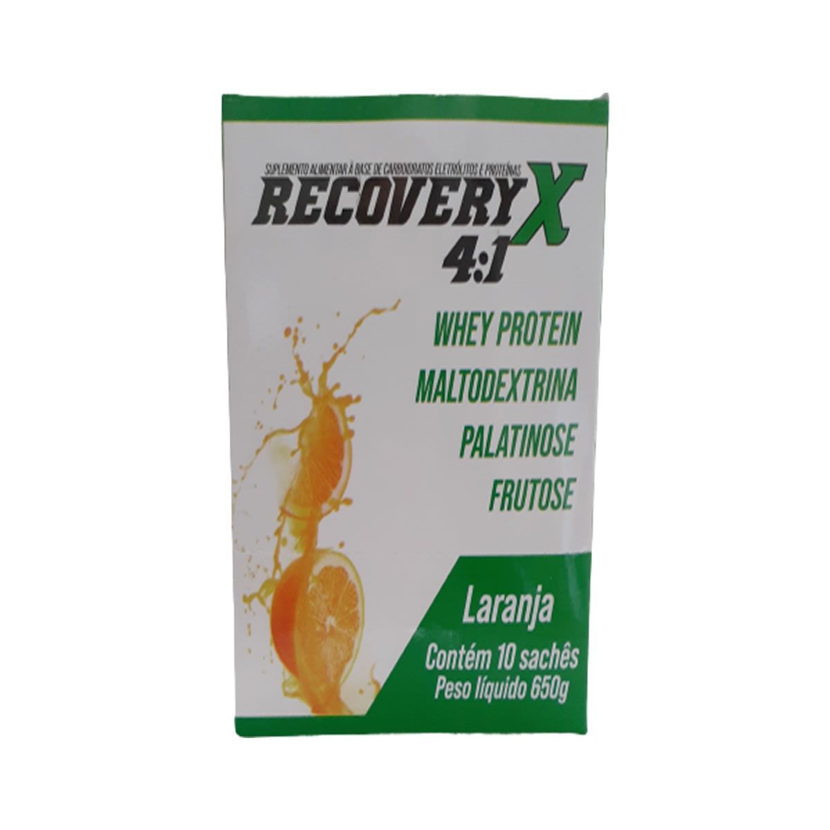 Recovery X 4:1 - 10 sach�s de 65g Laranja - Sudract Nutrition