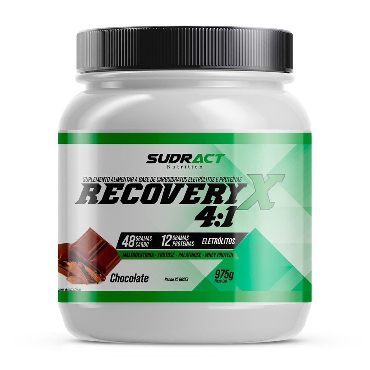 Recovery X 4:1 - 975g Chocolate - Sudract Nutrition*** Data Venc. 28/3/23