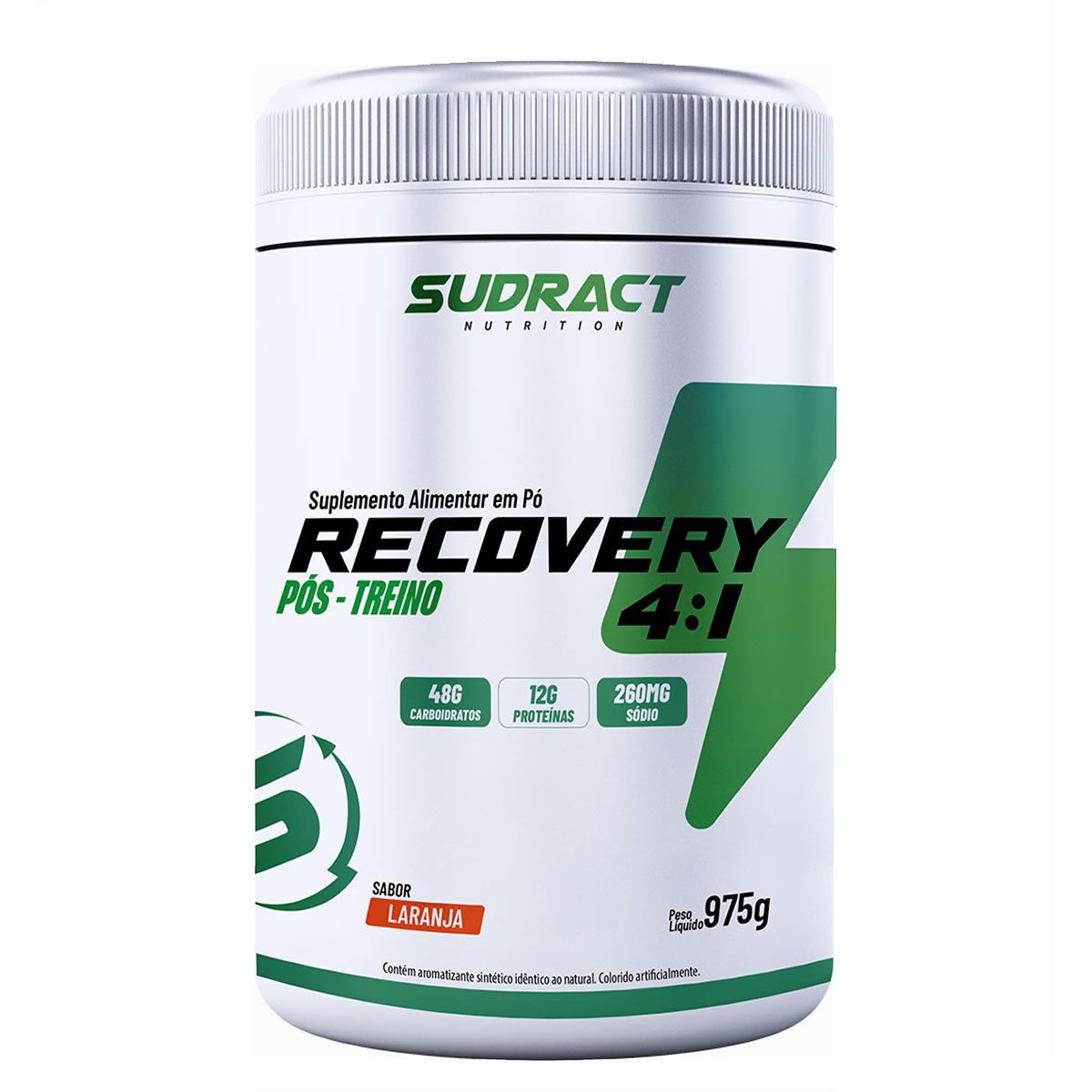 Recovery X 4:1 - 975g Laranja - Sudract Nutrition