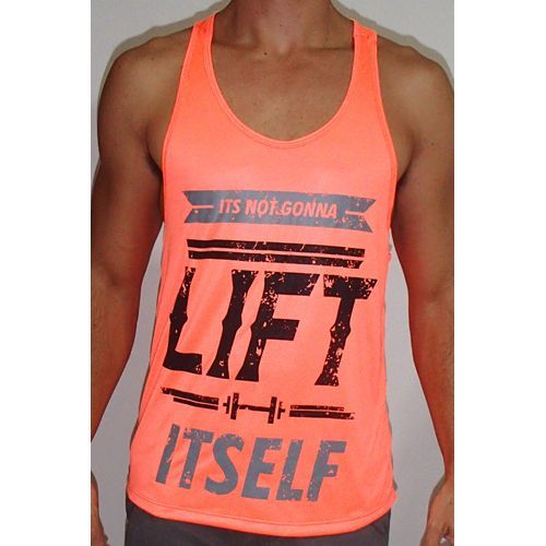 Regata Cavada Masculina LIFT ITSELF - Laranja Neon Tamanho M