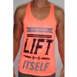 Regata Cavada Masculina LIFT ITSELF - Laranja Neon Tamanho M