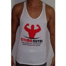 Regata Cavada Masculina OTIMANUTRI - Branca Tamanho G
