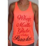 Regata Cavada Masculina Whey, Malto, Gluta - Laranja Neon Tamanho M