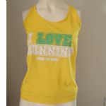 Regata Feminina I LOVE RUNNING - Amarela Tamanho M