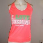 Regata Feminina I LOVE RUNNING - Pink Neon Tamanho G