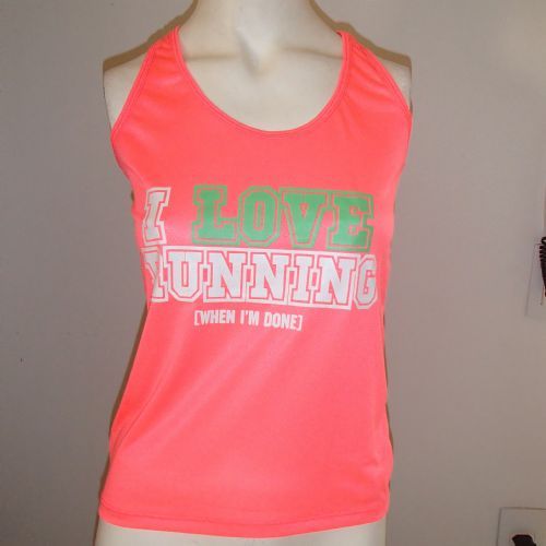 Regata Feminina I LOVE RUNNING - Pink Neon Tamanho M
