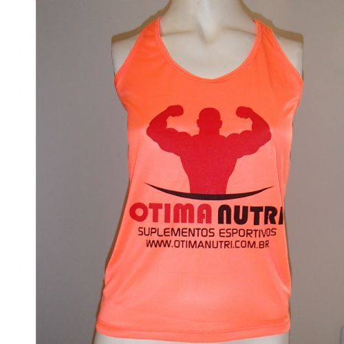 Regata Feminina OtimaNutri - Laranja Neon Tamanho G