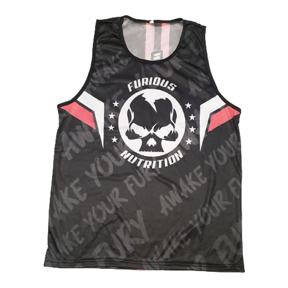 Regata Furious - Preta e Branca Tamanho M - Furious Nutrition