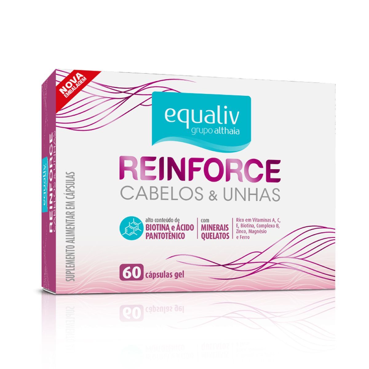 Reinforce Cabelos e Unhas - 60 C�psulas Gel - Equaliv