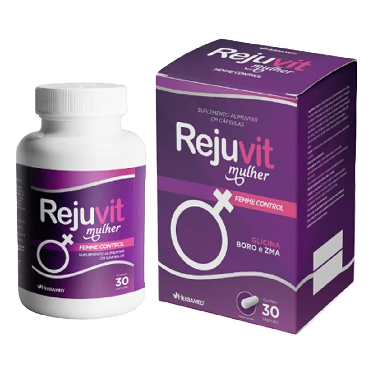 Rejuvit Mulher Femme Control - 30 C�psulas - Herbamed